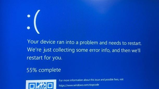 Pantalla azul de Microsoft