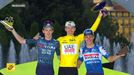 Pogacar, Vingegaard y Evenepoel, en el podio del Tour de Francia