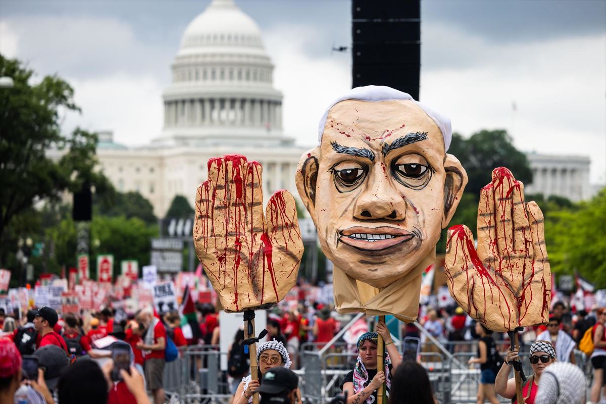 Protesta jendetsuak Washingtonen, Netanyahuren bisitaren aurka