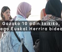 Gazako 10 adin txikiko Hego Euskal Herrira bidean, Euskadiko eta Nafarroako ospitaleetan artatzeko