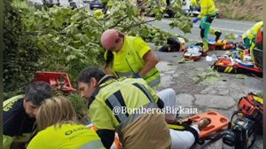 Pertsona bat hil da eta sei zauritu dira Lemoan hiru autoren artean izandako istripuan