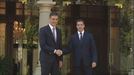 Imanol Pradales recibe a Pedro Sánchez en Ajuria-Enea