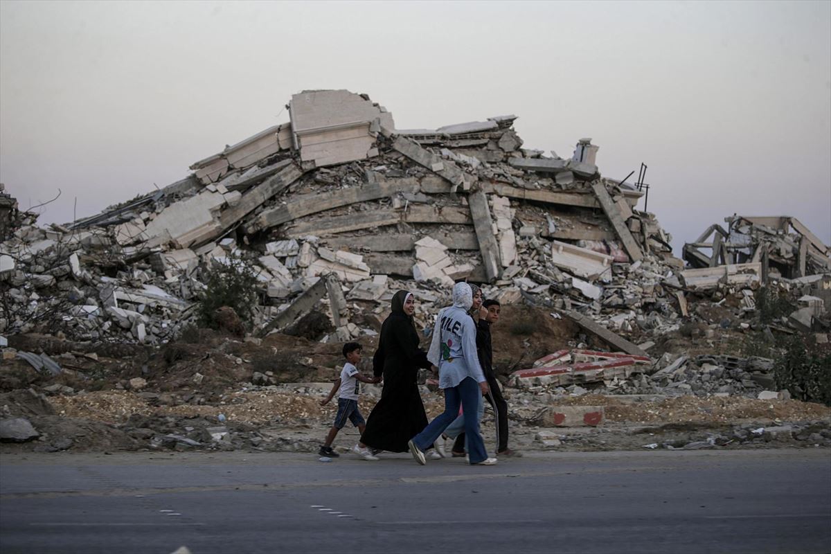 Ruinas en Gaza.