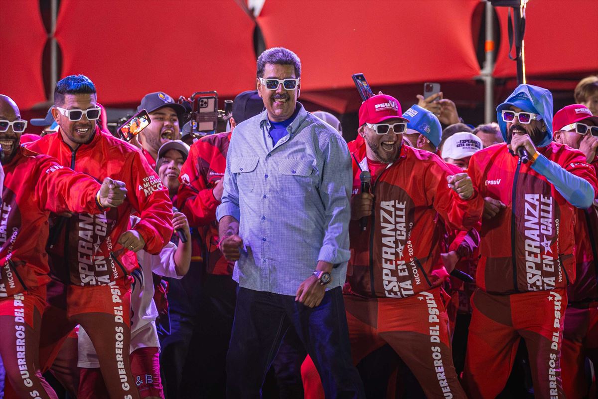 Un momento del acto de cierre de campaña de Nicolás Maduro. Foto: EFE