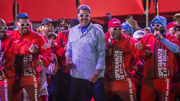 Un momento del acto de cierre de campaña de Nicolás Maduro. Foto: EFE