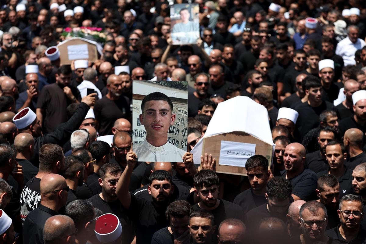 Imagen del funeral den Majdal Shams. Foto: EFE