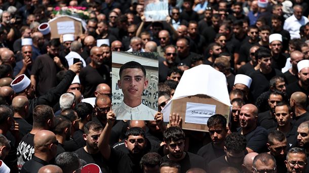 Imagen del funeral den Majdal Shams. Foto: EFE