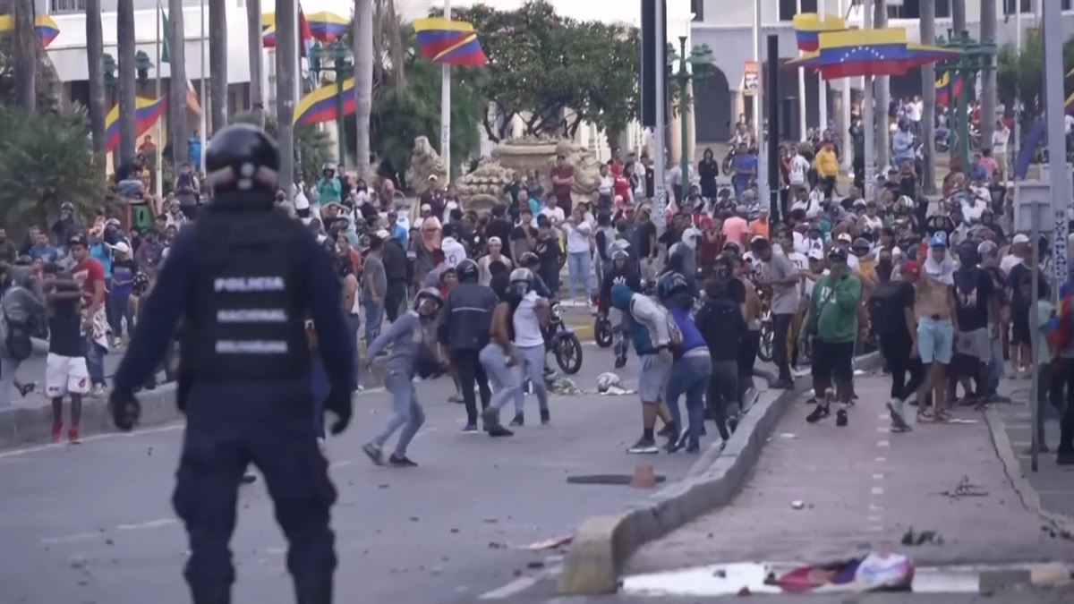 Caracaseko protesta baten irudia