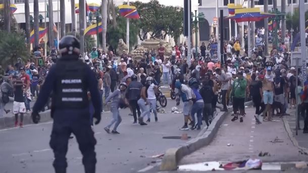 Caracaseko protesta baten irudia