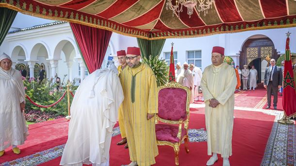 El rey Mohamed VI durante una recepción con motivo del 25 aniversario de su entronización. EFE