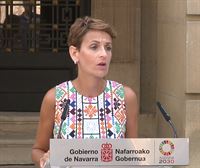 Chivite afirma en el Gobierno de Navarra ''funciona y genera confianza'', ''alejado de la confrontación''