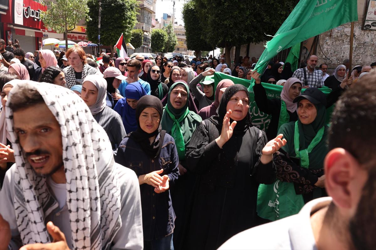 Protesta por el asesinato de Haniyeh en Cisjordania. Foto: EFE