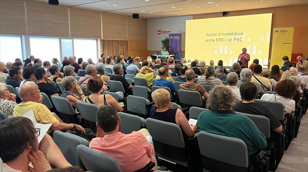 Una de las asambleas informativas territoriales de ERC realizadas estos últimos días. Imagen: ERC