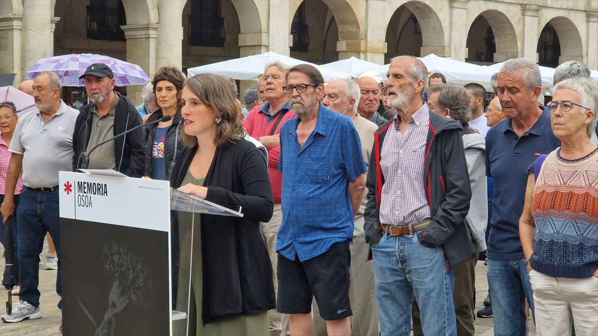 Nerea Martínez, portavoz de la plataforma Memoria Osoa. Imagen: Martxoak 3 Elkartea