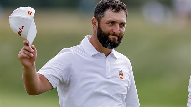 Jon Rahm, en la tercera jornada de los Juegos Olímpicos de París. Foto: EFE