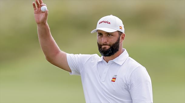 Jon Rahm, larunbat honetan jokatutako jardunaldian. Argazkia: Efe.