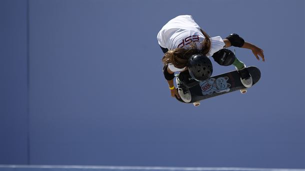 Naia Laso, en pleno esfuerzo. Foto: EFE