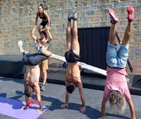 Espectáculo con báscula coreana y acrodanza en el Festival de las Murallas de Iruña: 'La llamada del Vacío'