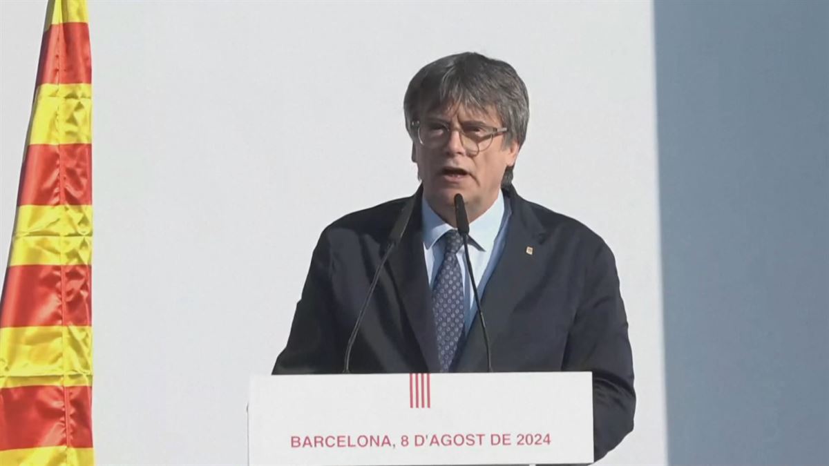 Carles Puigdemont, hoy en Barcelona. 