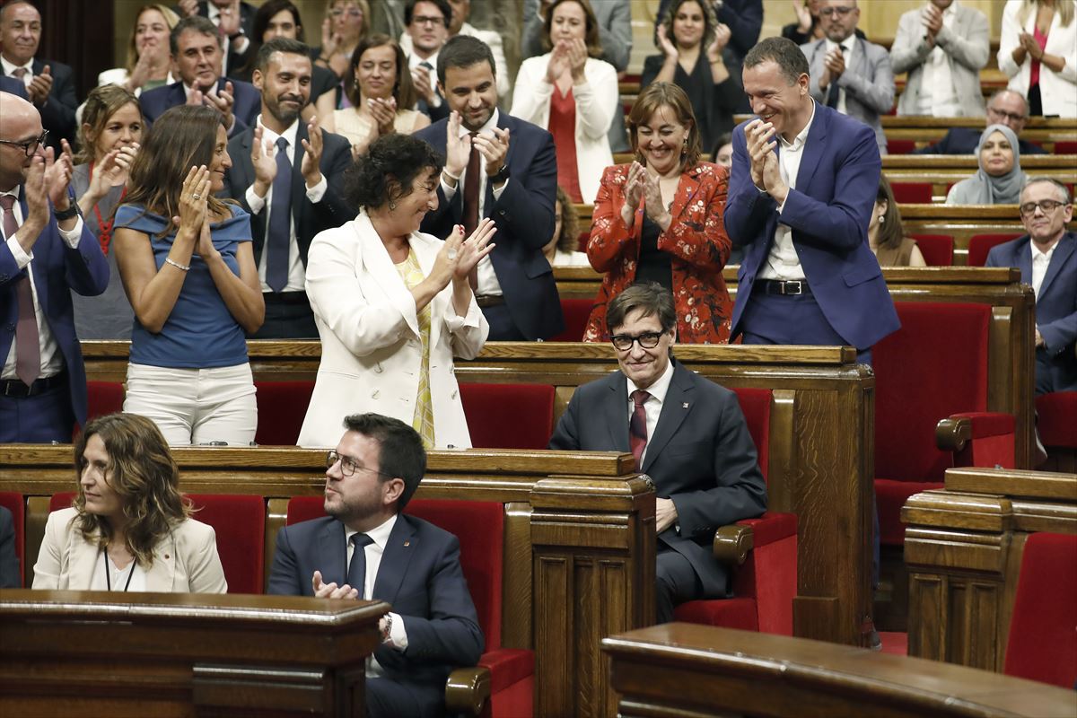 Kataluniako Parlamentua, Salvador Illa sozialista president aukeratu ondoren. Argazkia: EFE