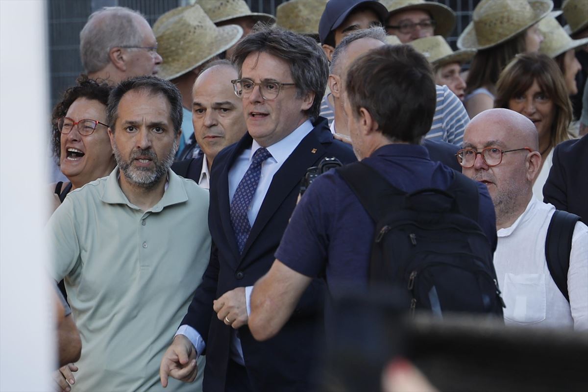 Puigdemont, en Barcelona. 