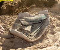 Los trabajos de construcción del TAP dejan a la luz un asentamiento de la Edad de Bronce en Tafalla