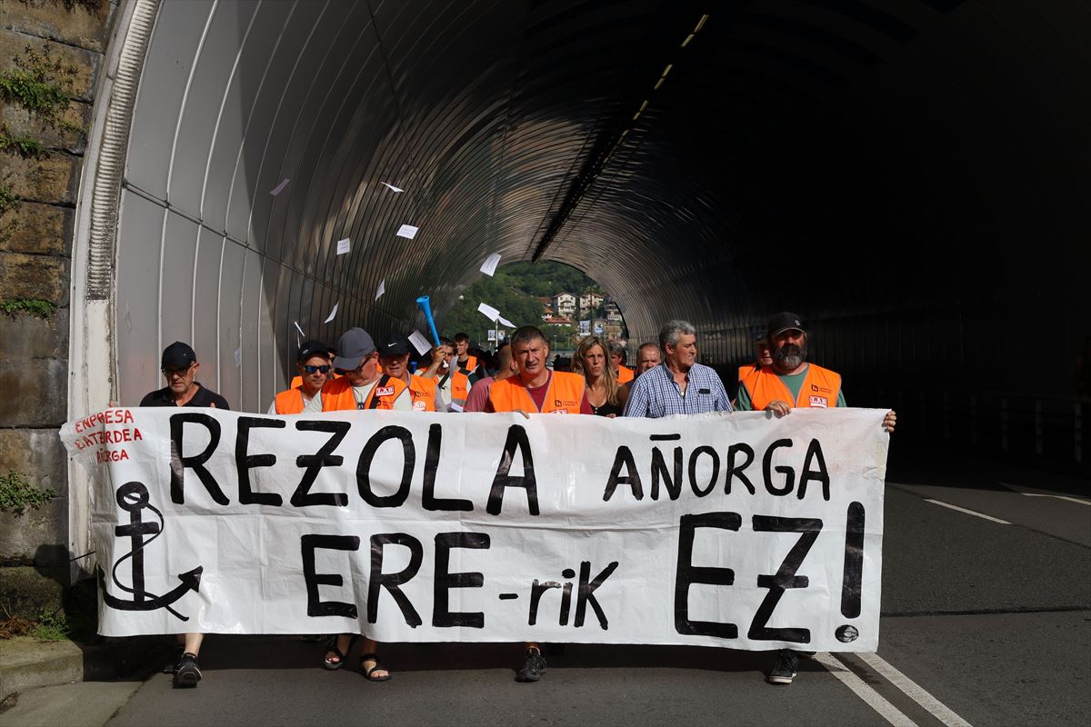 Huelga de los trabajadores de la empresa Heidelberg Materials. Foto: @LABsindikatua