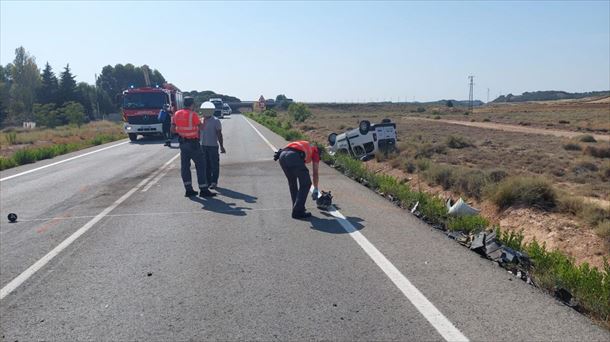 Grave accidente en Murchante (Navarra). Imagen: Policía Foral