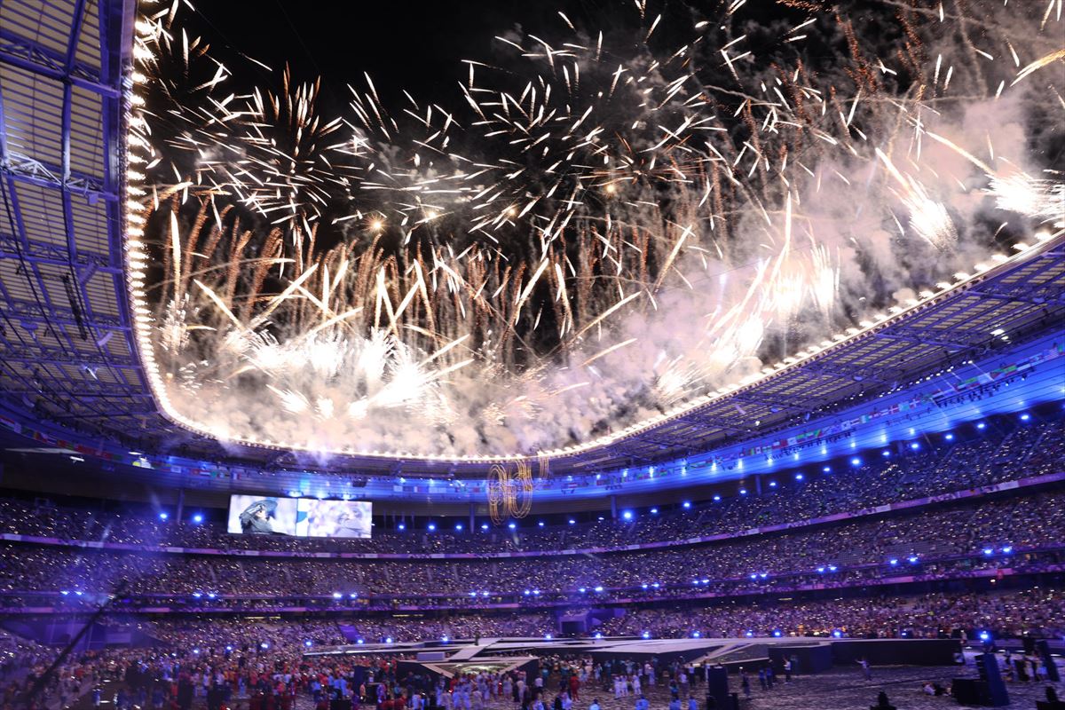 Ceremonia de clausura de los Juegos Olímpicos de Paris 2024, ayer en París. 