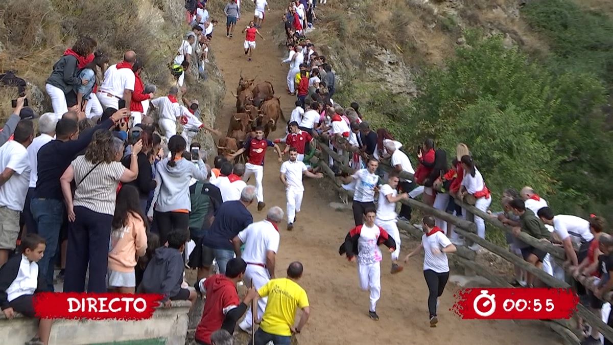 Encierro del Pilón. Imagen obtenida de un vídeo de EITB Media.