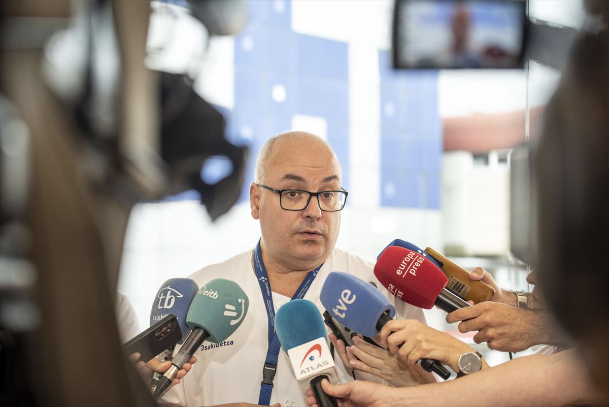 Gorka Ojinaga, jefe del Servicio de Antestesia y Reanimación del Hospital de Cruces.