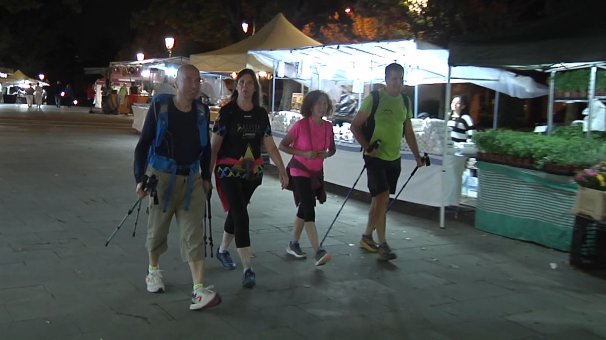 Bilbao, esta madrugada. Imagen obtenida de un vídeo de EITB Media.