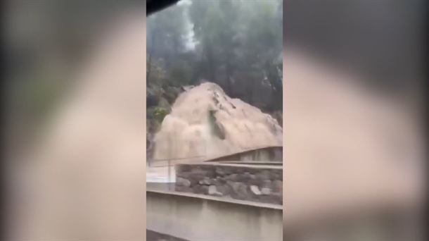 Temporal en Mallorca. Imagen obtenida de un vídeo de Agencias.