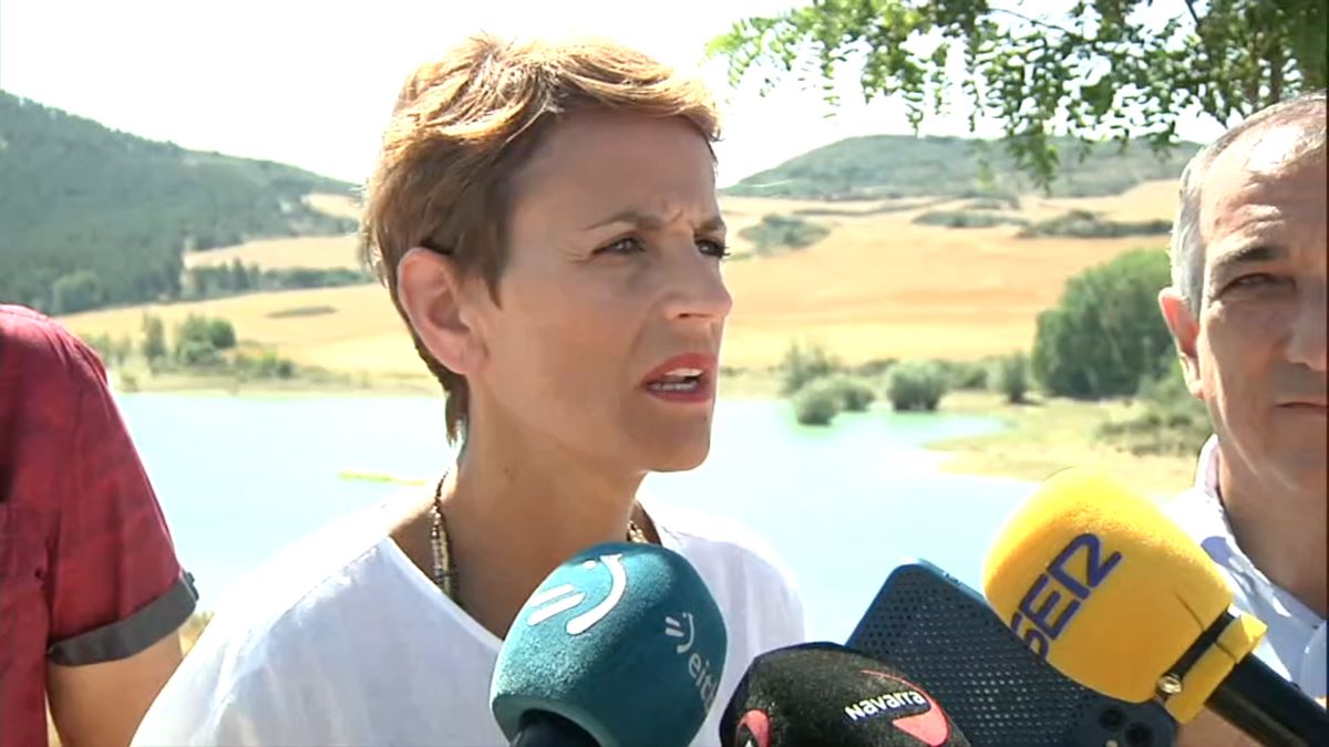 María Chivite. Imagen obtenida de un vídeo de EITB Media.