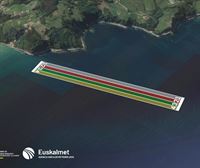 Batimetría del campo de regatas de Zarautz y la previsión de las olas para la 1ª jornada