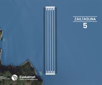 Zarauzko Ikurrinako 2. jardunaldiko estropada eremuaren batimetria eta olatuen iragarpena