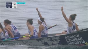Arraun Lagunak gana la Ikurriña de Zarautz a pesar de la victoria de Tolosaldea en la 2ª jornada