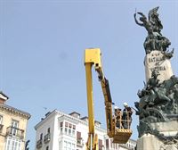 Gasteizko Batailaren monumentuaren egoera ebaluatzeko ikerketa zientifikoa hasi da