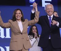 Biden pasa el testigo a Harris pidiendo el voto para el Partido Demócrata para preservar la democracia