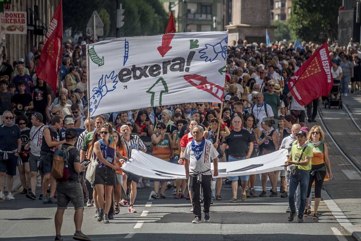 Bilbao, esta mañana. Foto. EFE.