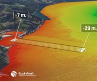 Ondarroako Banderako estropada eremuaren batimetria eta olatuen iragarpena