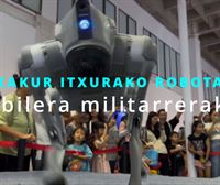 Txinak erabilera militarra izan dezakeen txakur itxurako robot bat aurkeztu du Pekingo robotikako bilkuran