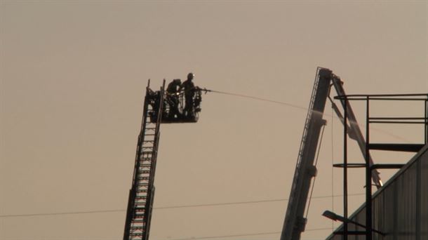 Incendio en Vitoria-Gasteiz. Imagen obtenida de un vídeo de EITB Media.