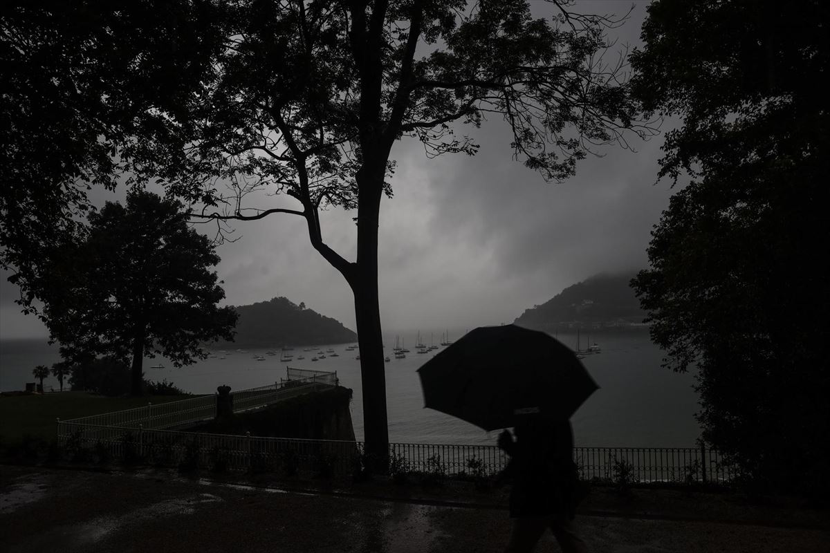 Tormenta en San Sebastián. Foto: EITB