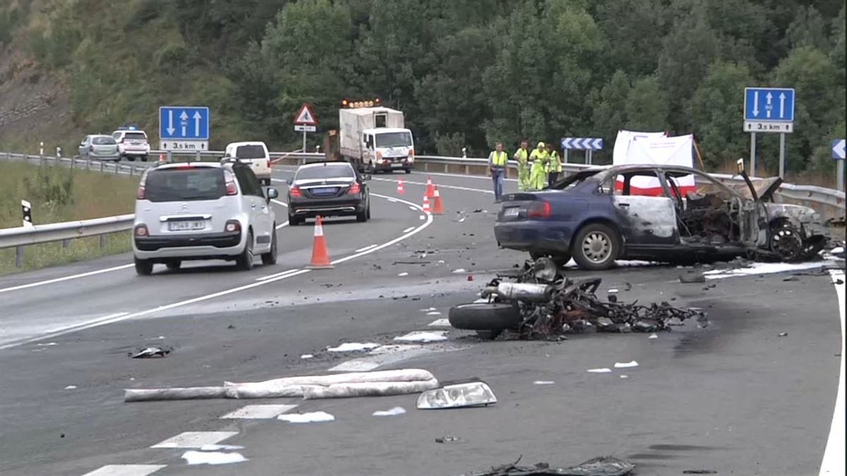 Lugar del accidente. Imagen obtenida de un vídeo de EITB Media.