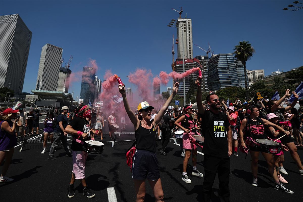 Protesta en Tel Aviv. Foto: EFE