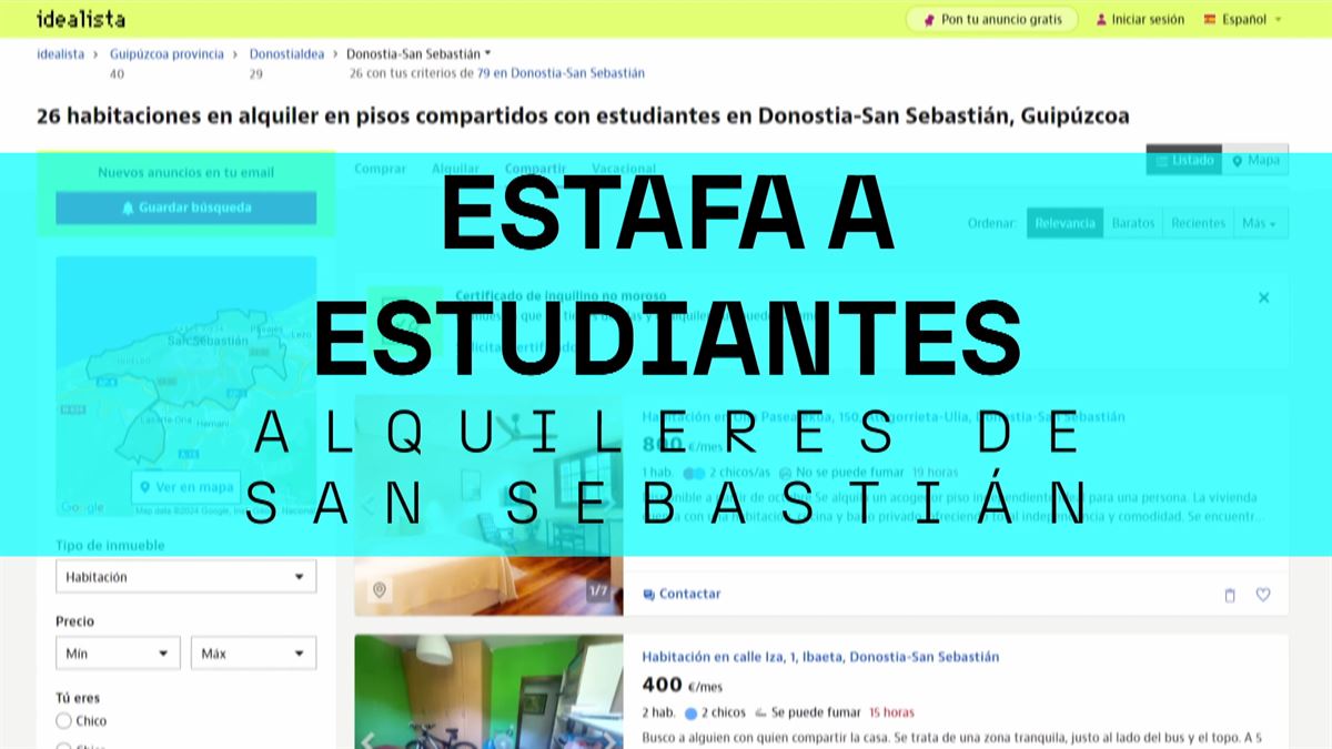 Estafa a estudiantes en San Sebastián.