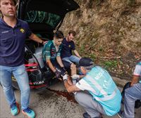 Wout van Aert abandona la Vuelta a España por una caída y es duda para el Europeo y para el Mundial