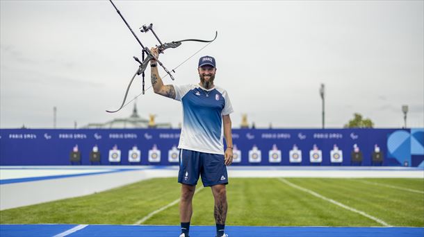 Guillaume Toucoullet no ha podido clasificarse, en tiro con arco. Foto: EFE. 