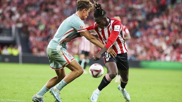 Nico Williams, el pasado sábado, en el partido Athletic-Atlético Madrid. Foto: EFE. 